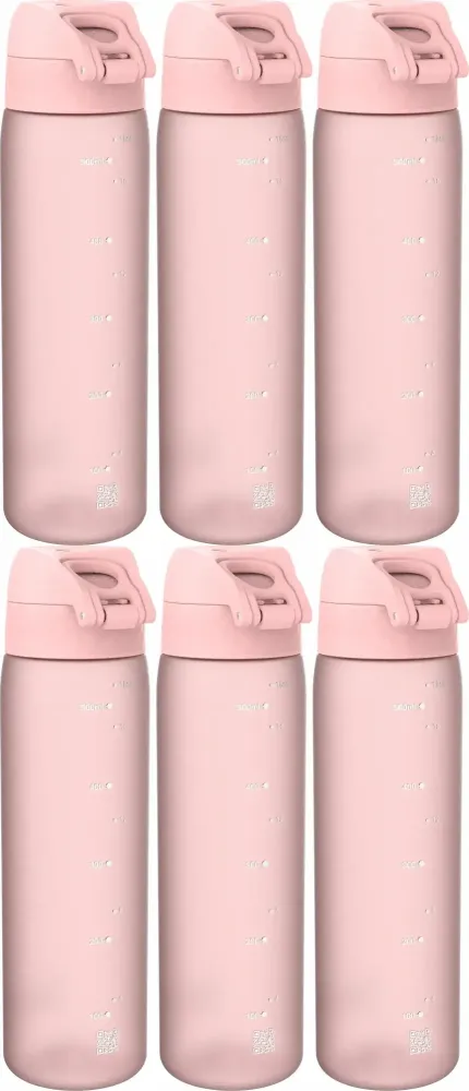 6x Bidon ION8 Rose Quartz, recyclon/tritan, 500ml, różowy
