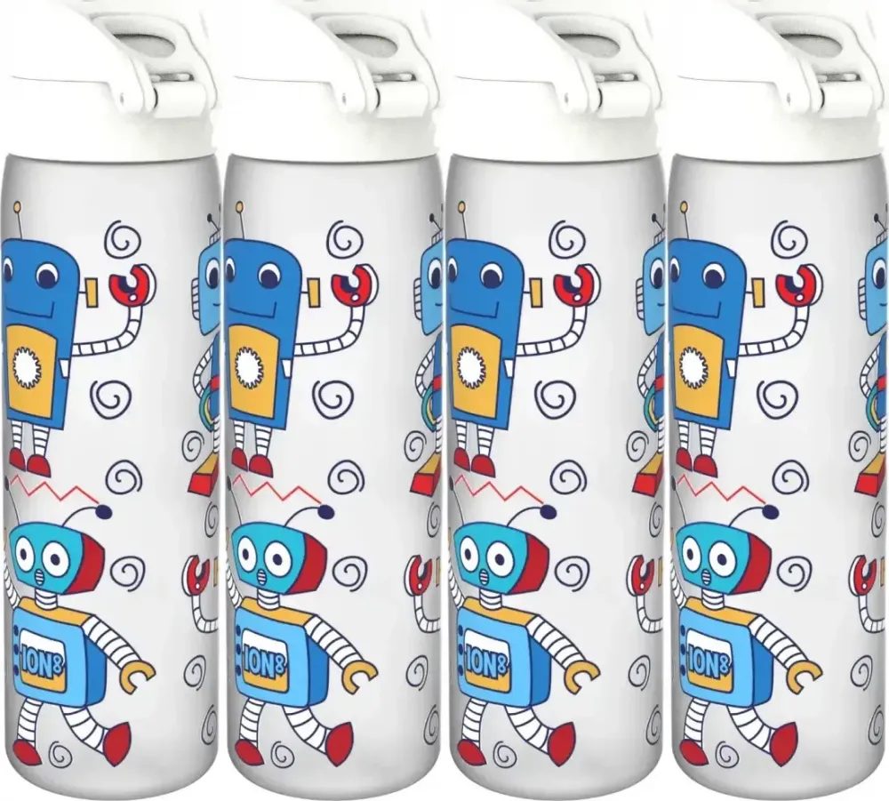 4x Bidon ION8 Robots, recyclon/tritan, 500ml, szary
