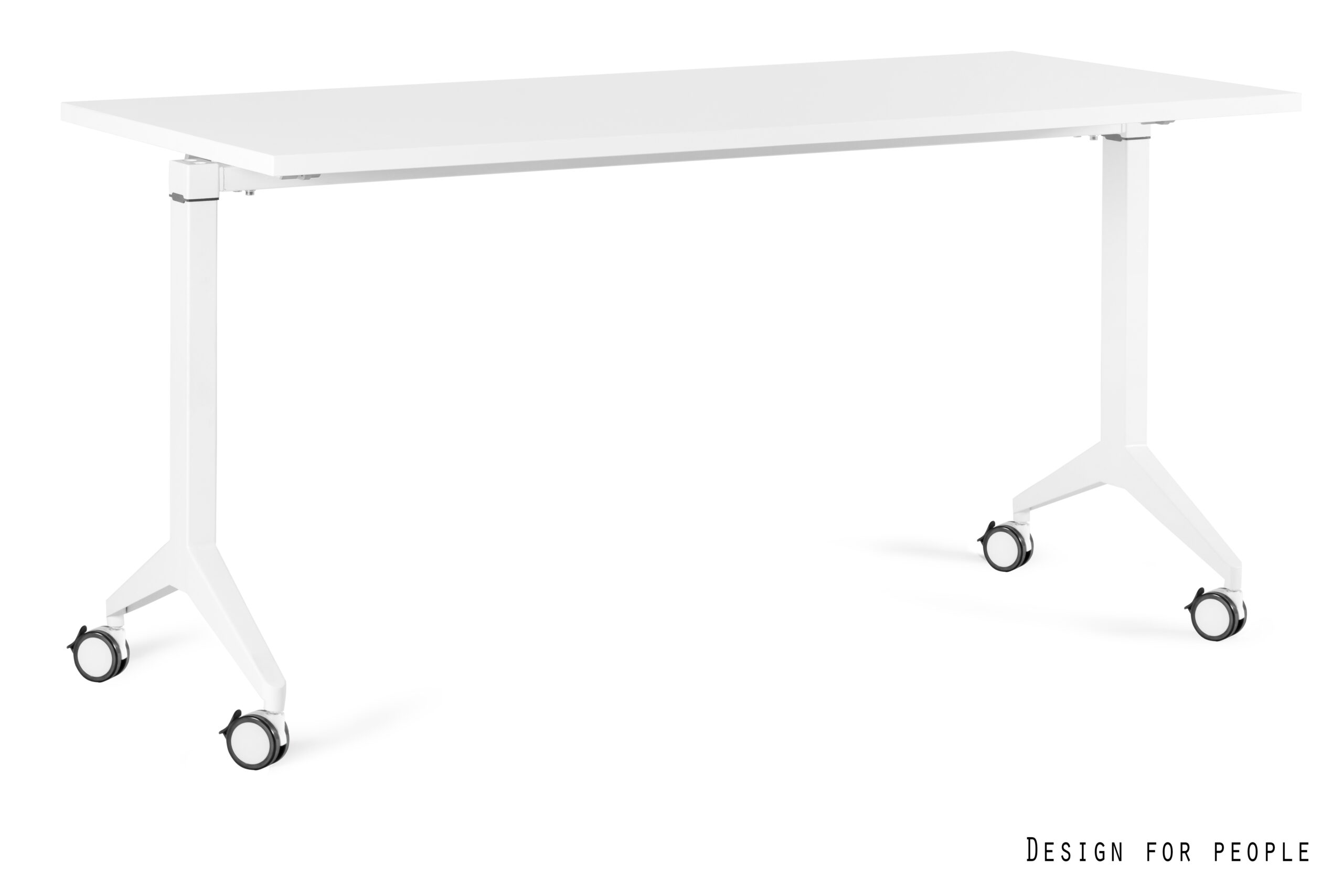 YUMI S mobilne biurko składane, biały, stelaż i blat (Wymiary blatu: 150 x 70 cm, Kolor blatu: YZ-02 biały)