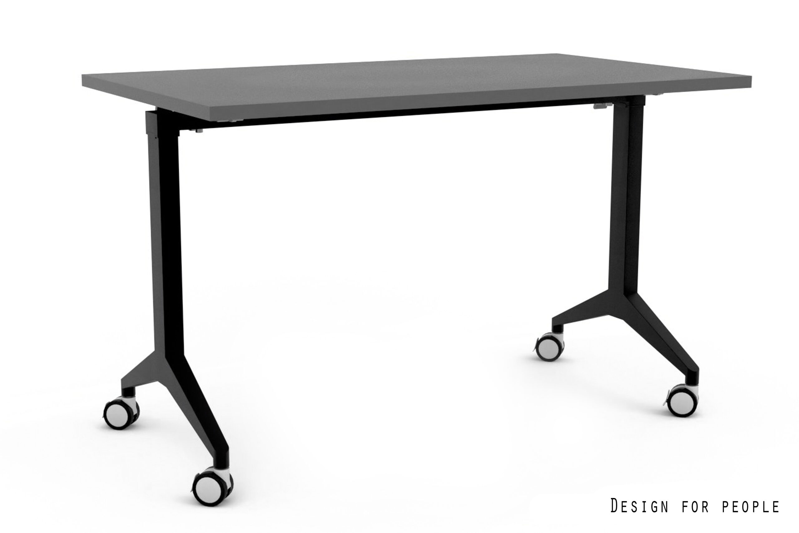 YUMI S mobilne biurko składane, czarny, stelaż i blat (Wymiary blatu: 120 x 70 cm, Kolor blatu: YZ-13 antracyt)
