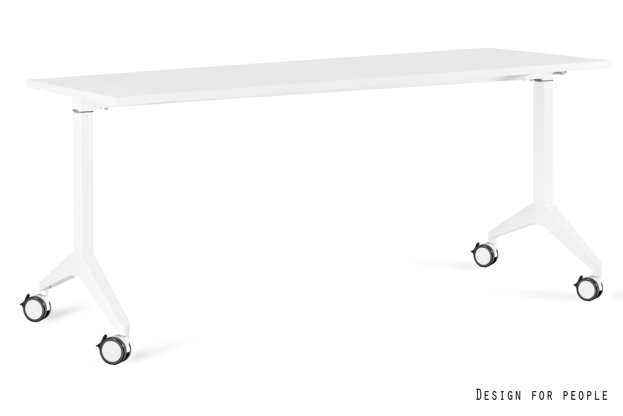YUMI S mobilne biurko składane, biały, stelaż i blat (Wymiary blatu: 180 x 70 cm, Kolor blatu: YZ-02 biały)