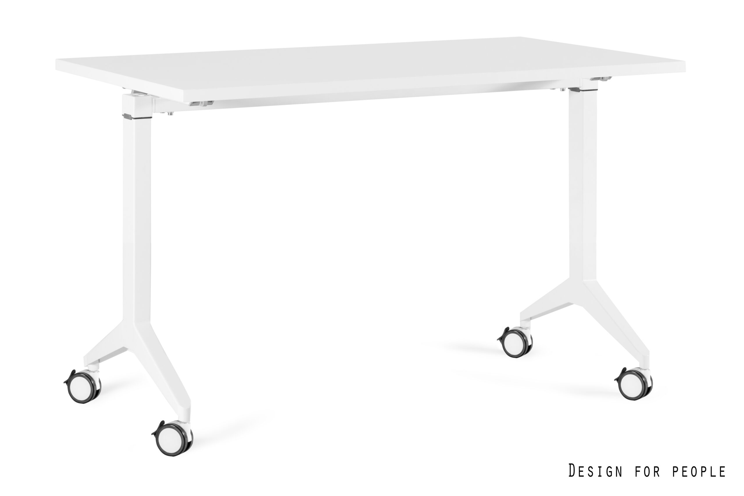 YUMI S mobilne biurko składane, biały, stelaż i blat (Wymiary blatu: 120 x 70 cm, Kolor blatu: YZ-02 biały)