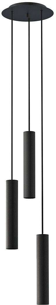 Nowodvorski Lighting Baton lampa wisząca 3x10 W czarna 7856