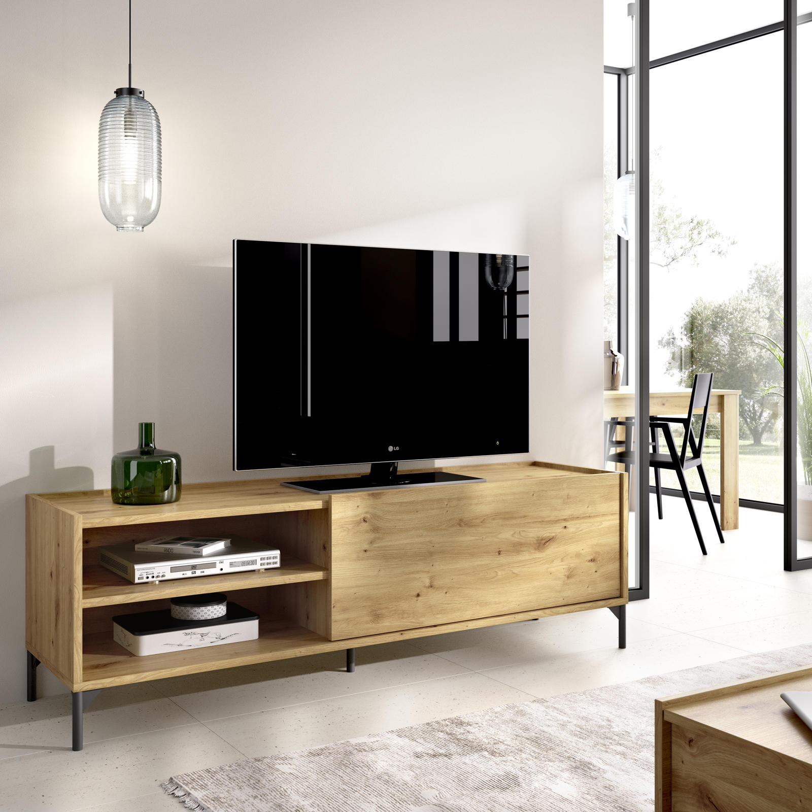 Stolik TV Ness dąb nordic
