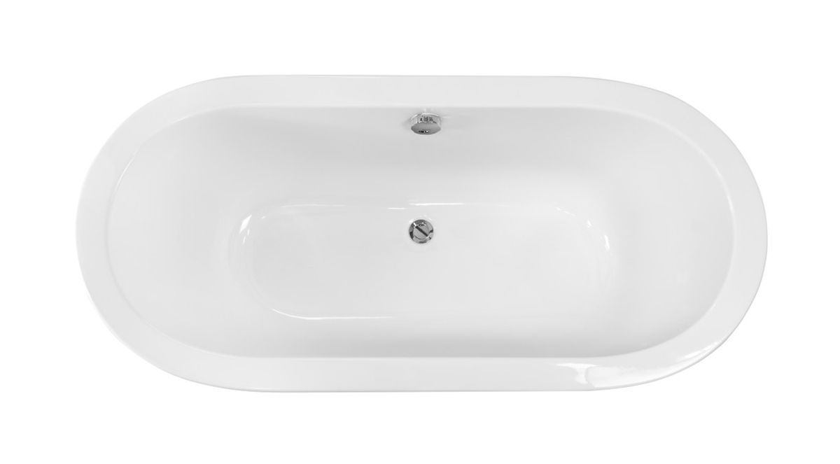 Darmowa Dostawa - Wanna owalna 160x75 cm owalna biały Besco Victoria #WKV160WZ