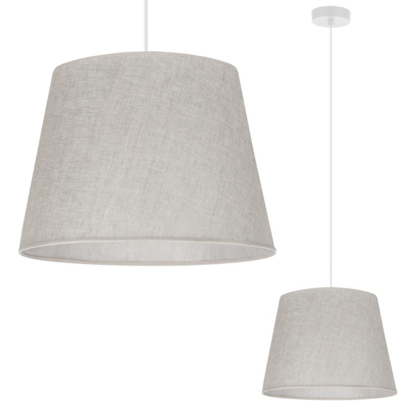 Lampa sufitowa wisząca Light Home LH Len Stożek 1x E27 60W klosz 38cm j.beżowy 1szt.