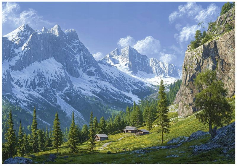 Fototapeta Góry Natura Krajobraz WALLARENA 350x250 cm Tapeta Do Sypialni Salonu Na Flizelinie 1 szt.