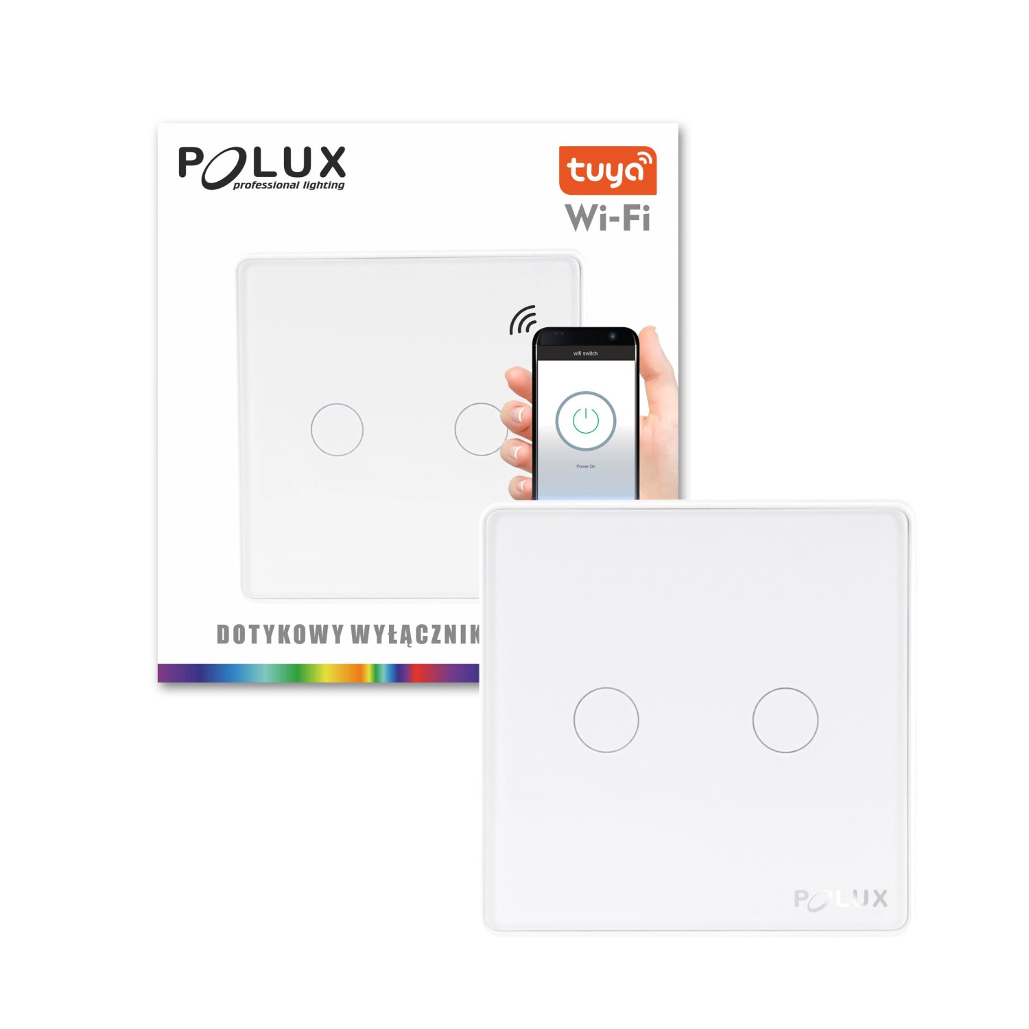 Dotykowy wyłącznik dwubiegunowy WIFI SMART HOME Tuya