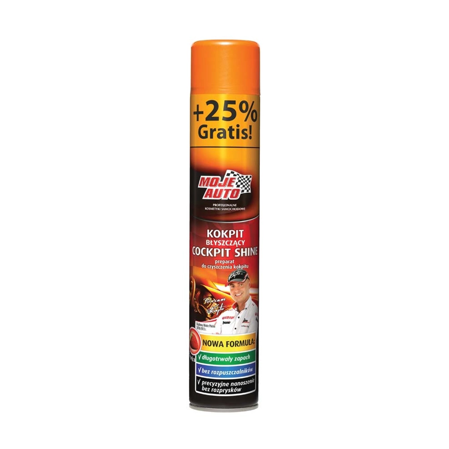 Moje Auto Kokpit błyszczący truskawka 600 ml+25% gratis