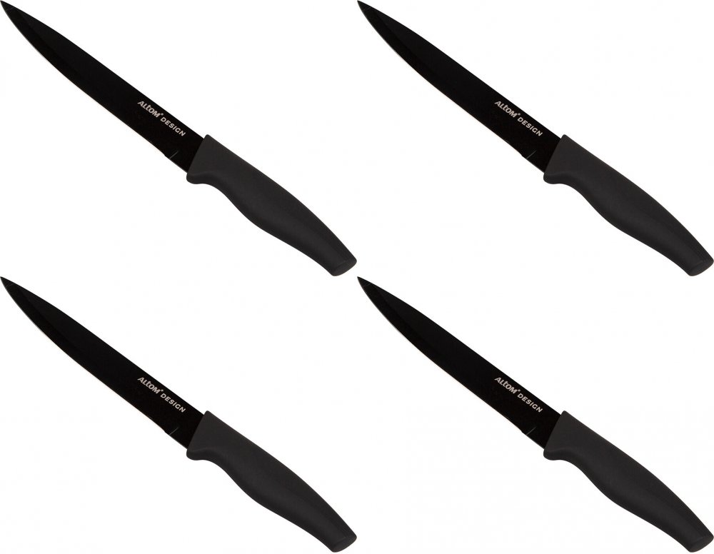 4x Nóż kuchenny Altom Design, 32cm, czarny