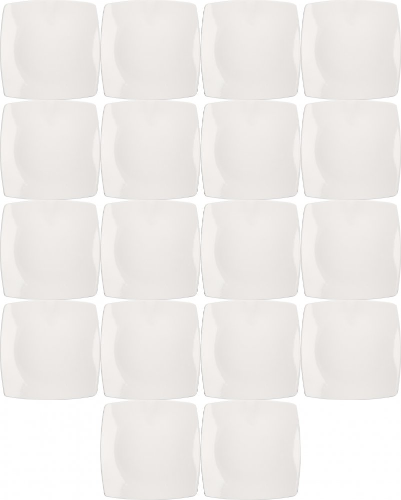18x Talerz płytki Altom Design Regular, 27cm, porcelana kremowy
