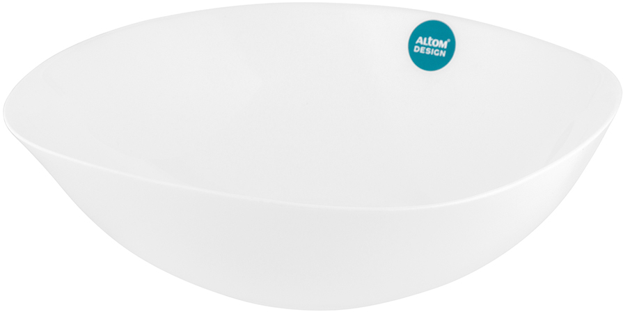 Salaterka Altom Design White Harmony, 26.5cm, szkło, 3 sztuki, biały
