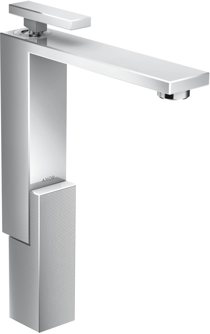 Axor Edge bateria umywalkowa stojąca wysoka EcoSmart szlif diamentowy chrom 46031000