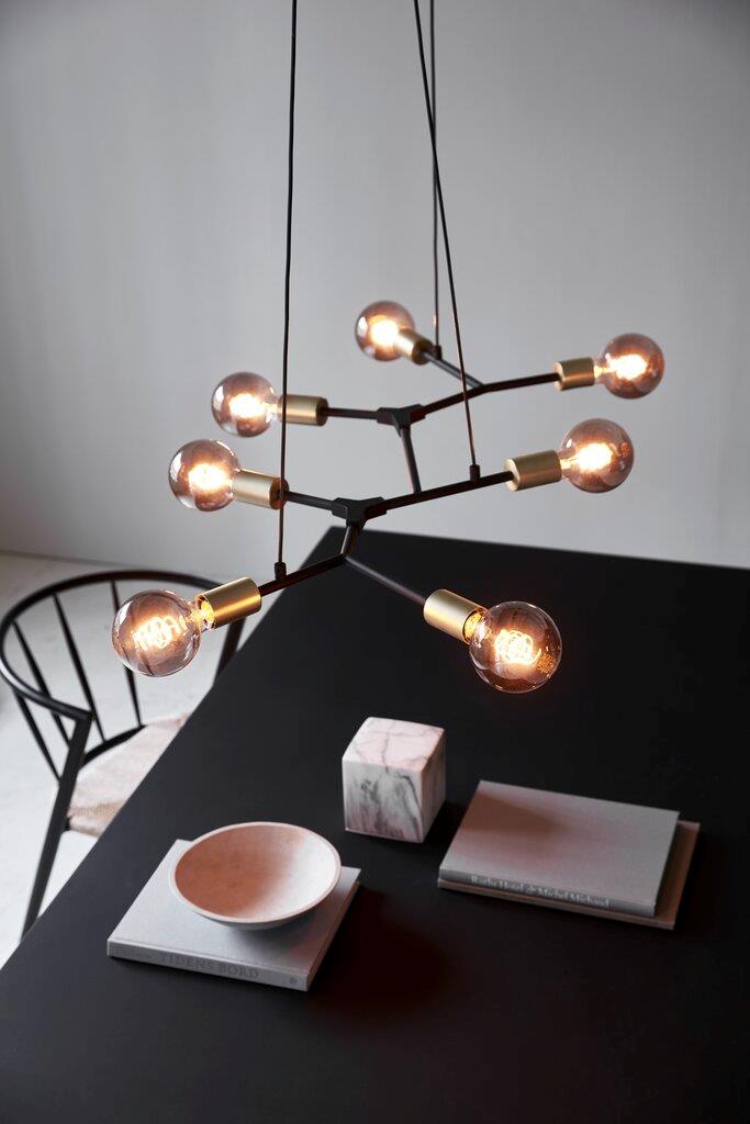 Nordlux Josefine lampa wisząca 7x60W czarna 2010303003