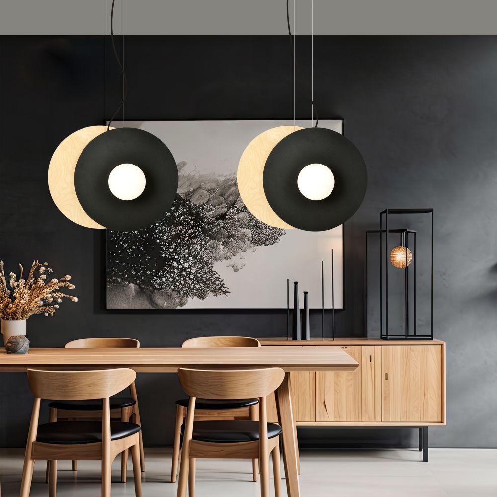 Emibig Soho lampa wisząca 4x10 W czarna-mleczna 1303/4