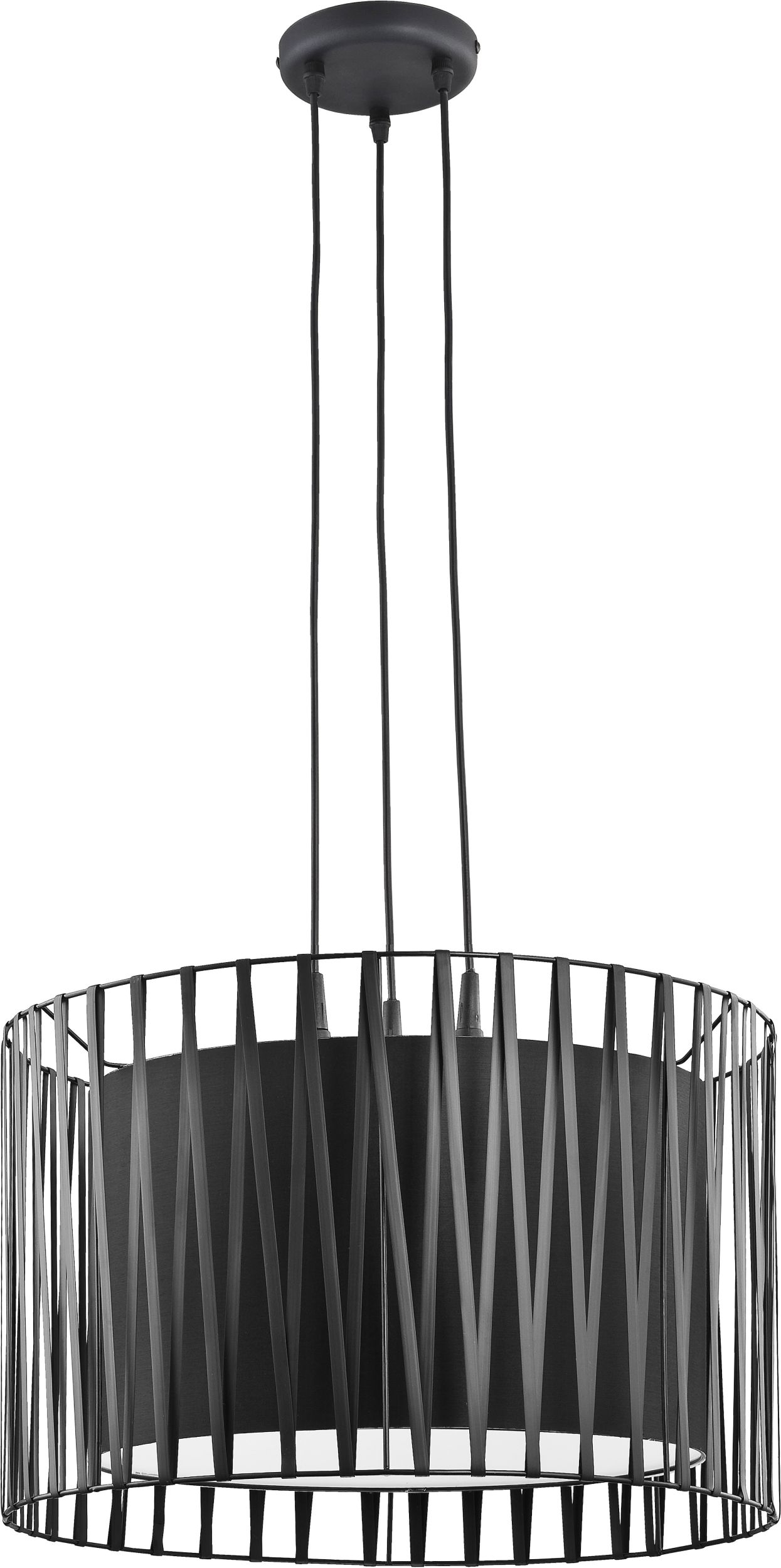 TK Lighting Harmony Black lampa wisząca 3x25W czarna 1655