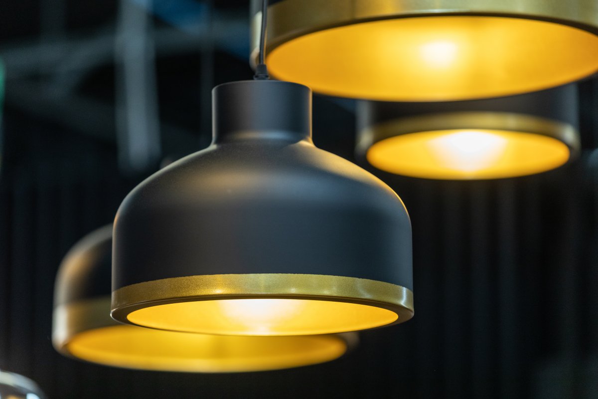 GTV Goldi lampa wisząca 1x40 W czarna-złota OS-GOLD1-11-DEC