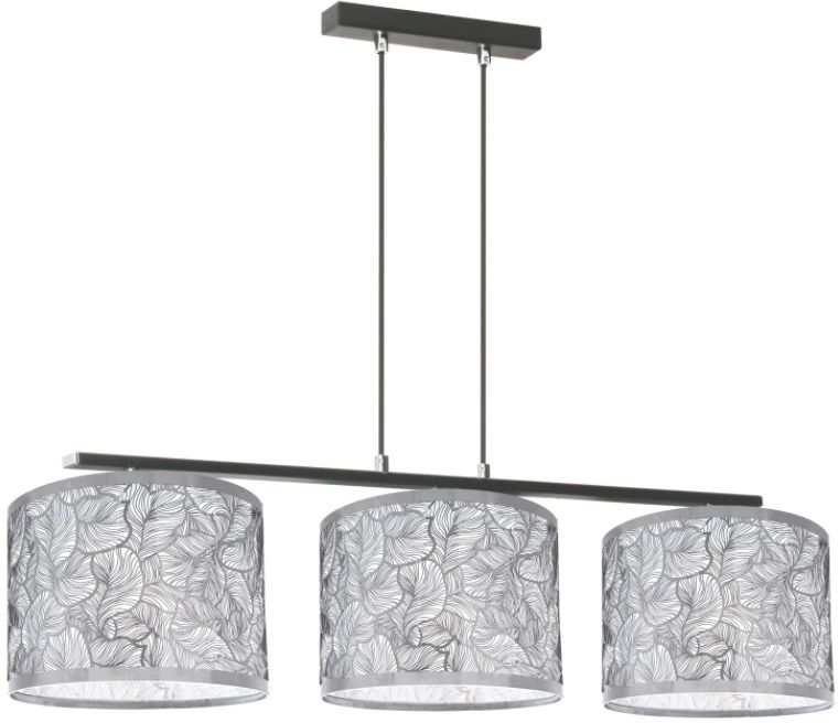 Lampex Piwonia 3 lampa wisząca 3x60W czarna LPX0087/3 - Wysyłka w 24h