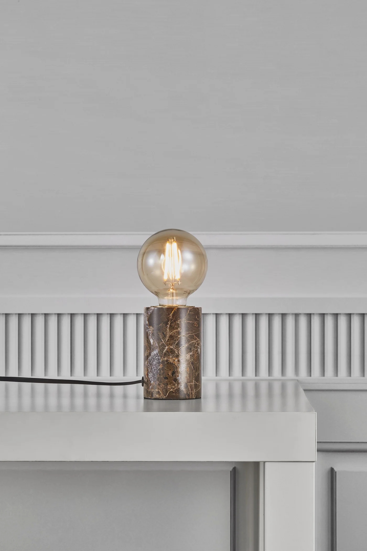 Nordlux Siv lampa stołowa 1x60W brązowy/czarny 45875018