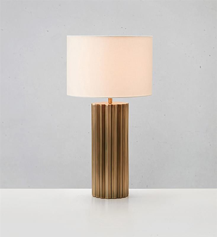Markslöjd Hashira lampa stołowa 1x40 W mosiądz 108669