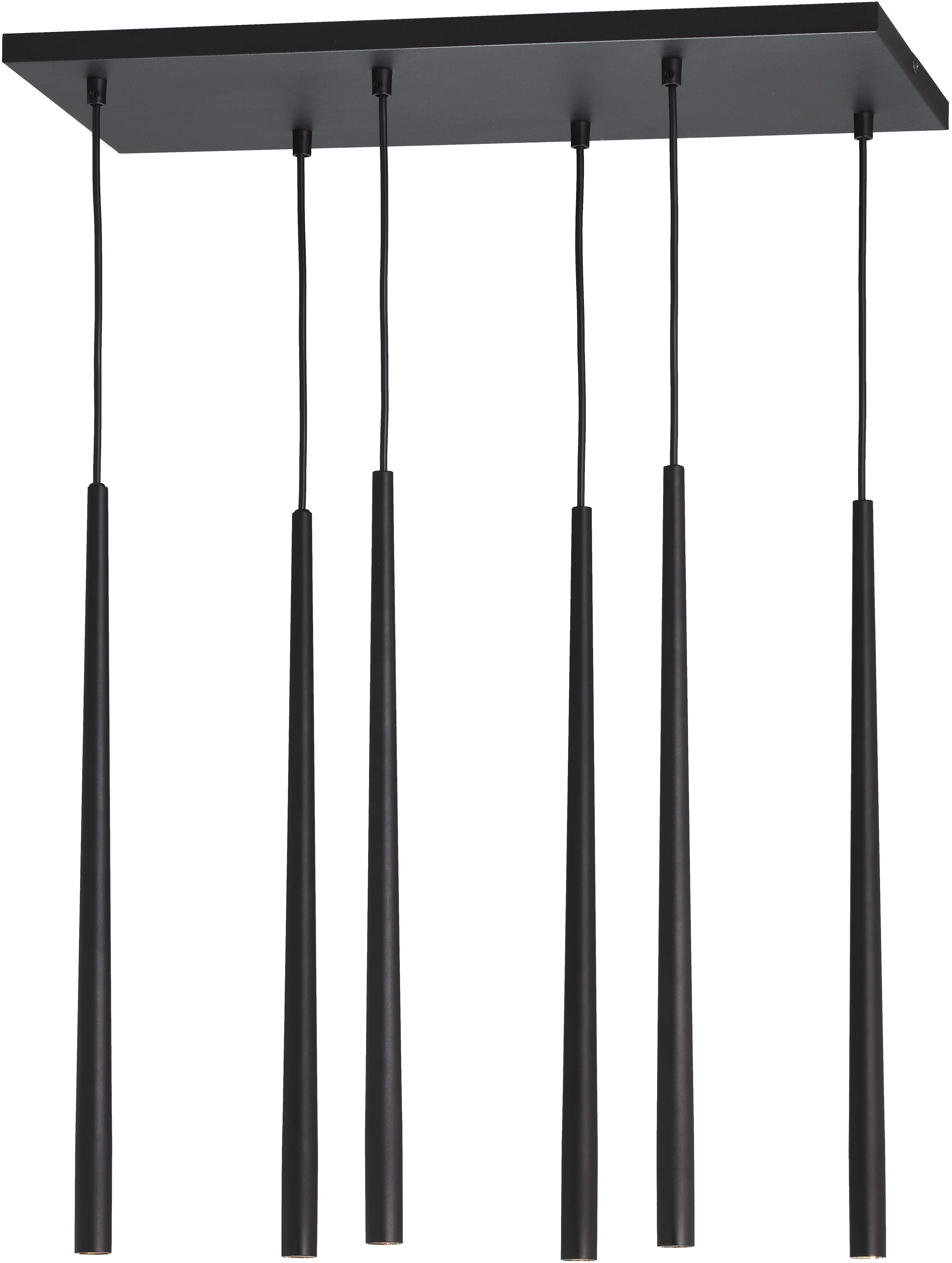 TK Lighting Piano lampa wisząca 6x6W czarna 6412