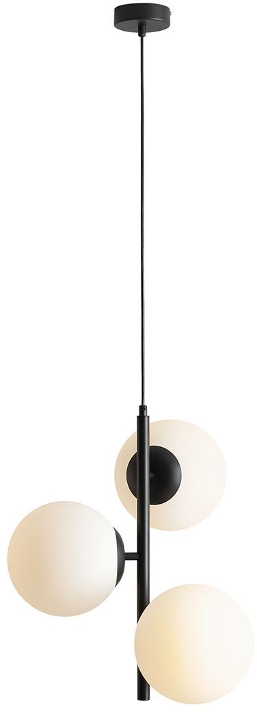 Aldex Fin lampa wisząca 3x15 W czarna 1120E1_M