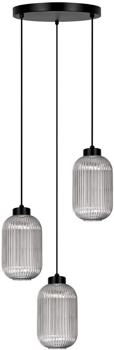 Kaja Silva lampa wisząca 3x15 W czarna-grafitowa K-5755