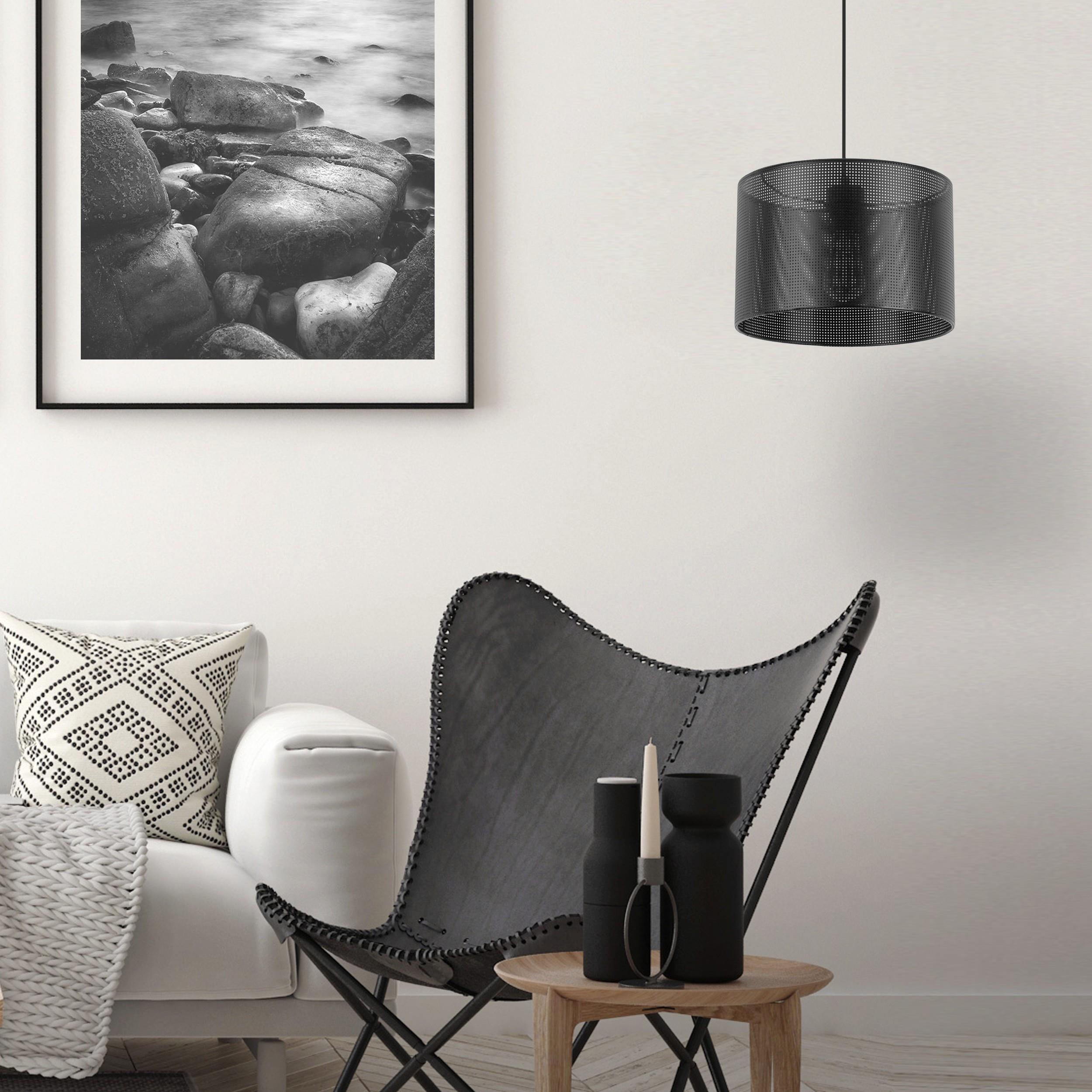 TK Lighting Moreno lampa wisząca 1x15W czarna 4991