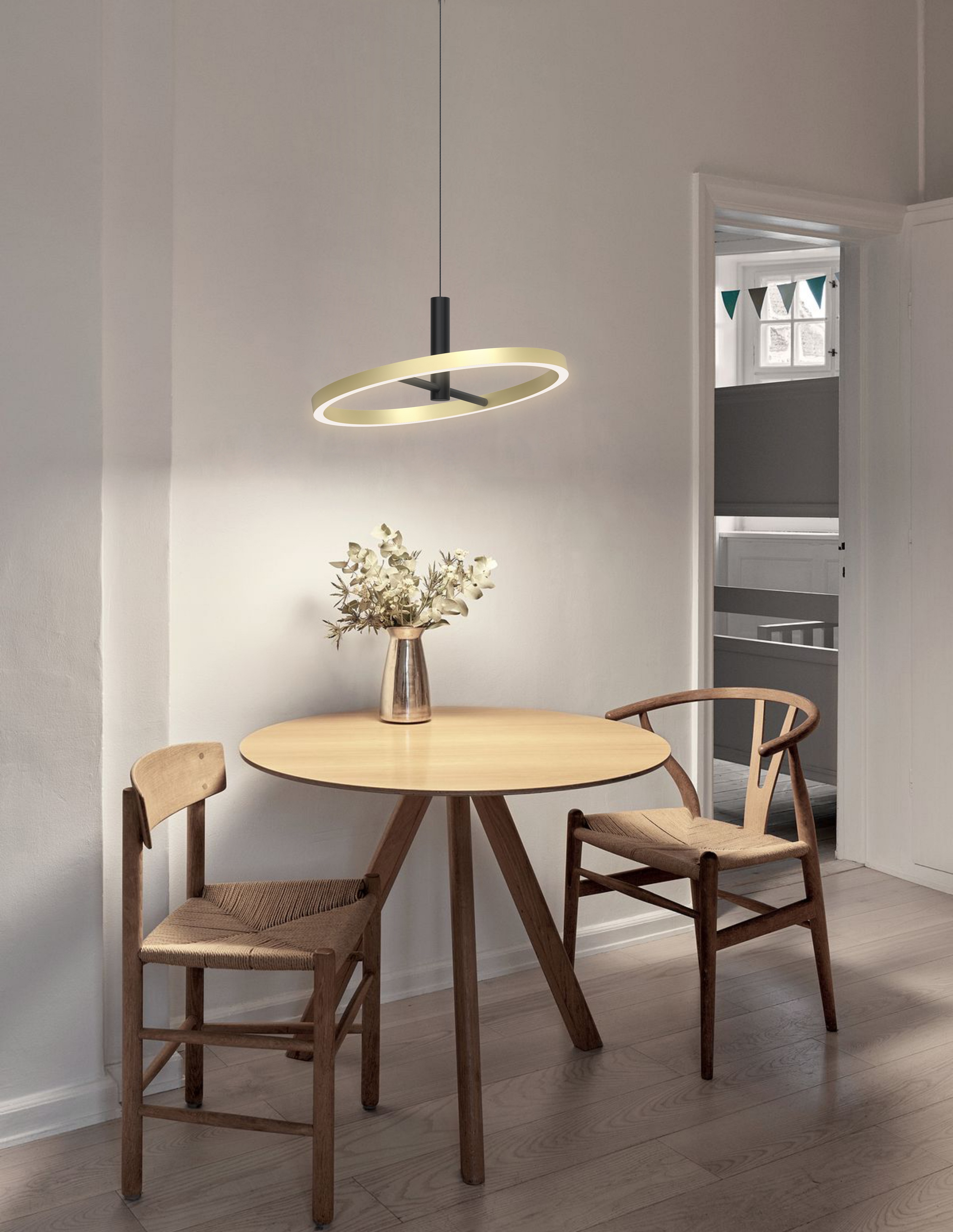 Aviano Brest lampa wisząca 1x19 W czarna 6016-104L