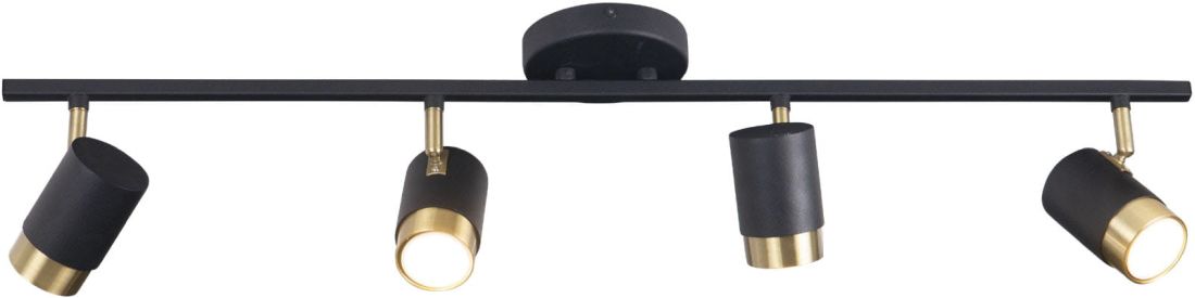 MaxLight Puma lampa podsufitowa 4x5W LED czarna/złota C0196