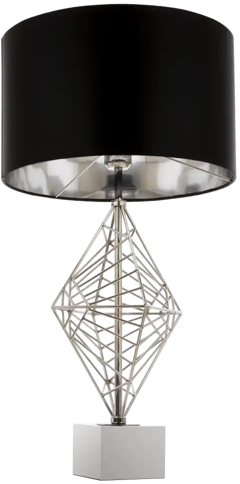 CosmoLight Caracas lampa stołowa 1x40W czarny/chrom T01960CH