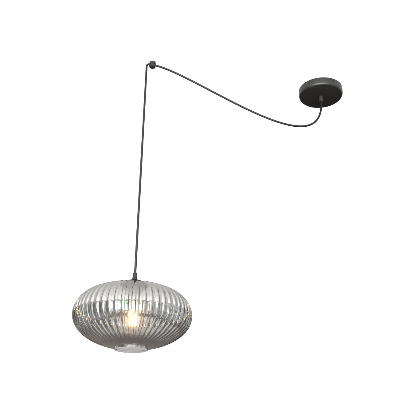 Emibig Origo lampa wisząca 1x15 W czarna-grafitowa 1375/1