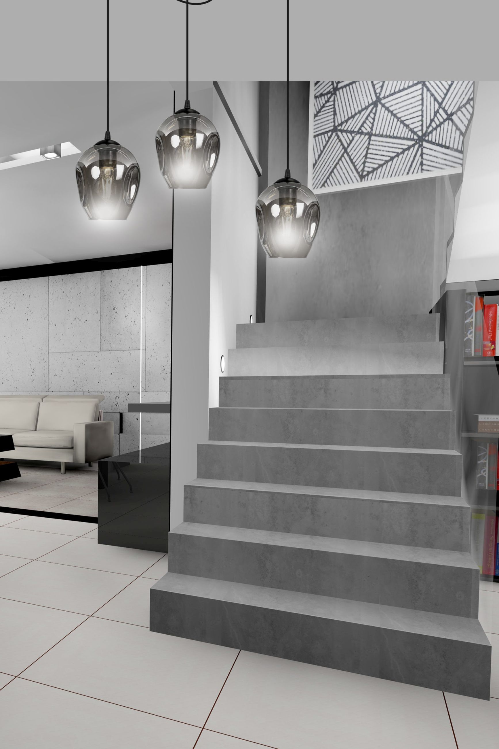Emibig Level lampa wisząca 3x15 W czarna-grafitowa 757/3