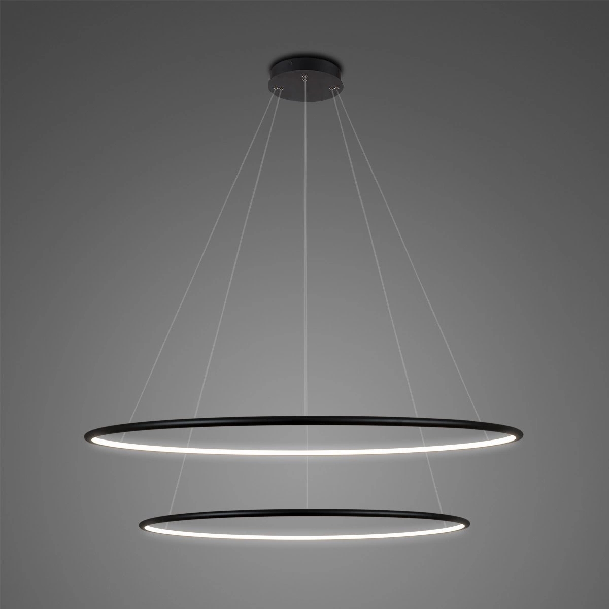 Altavola Design Ledowe Okręgi lampa wisząca 2x53 W czarna LA074/P_80_in_4k_black