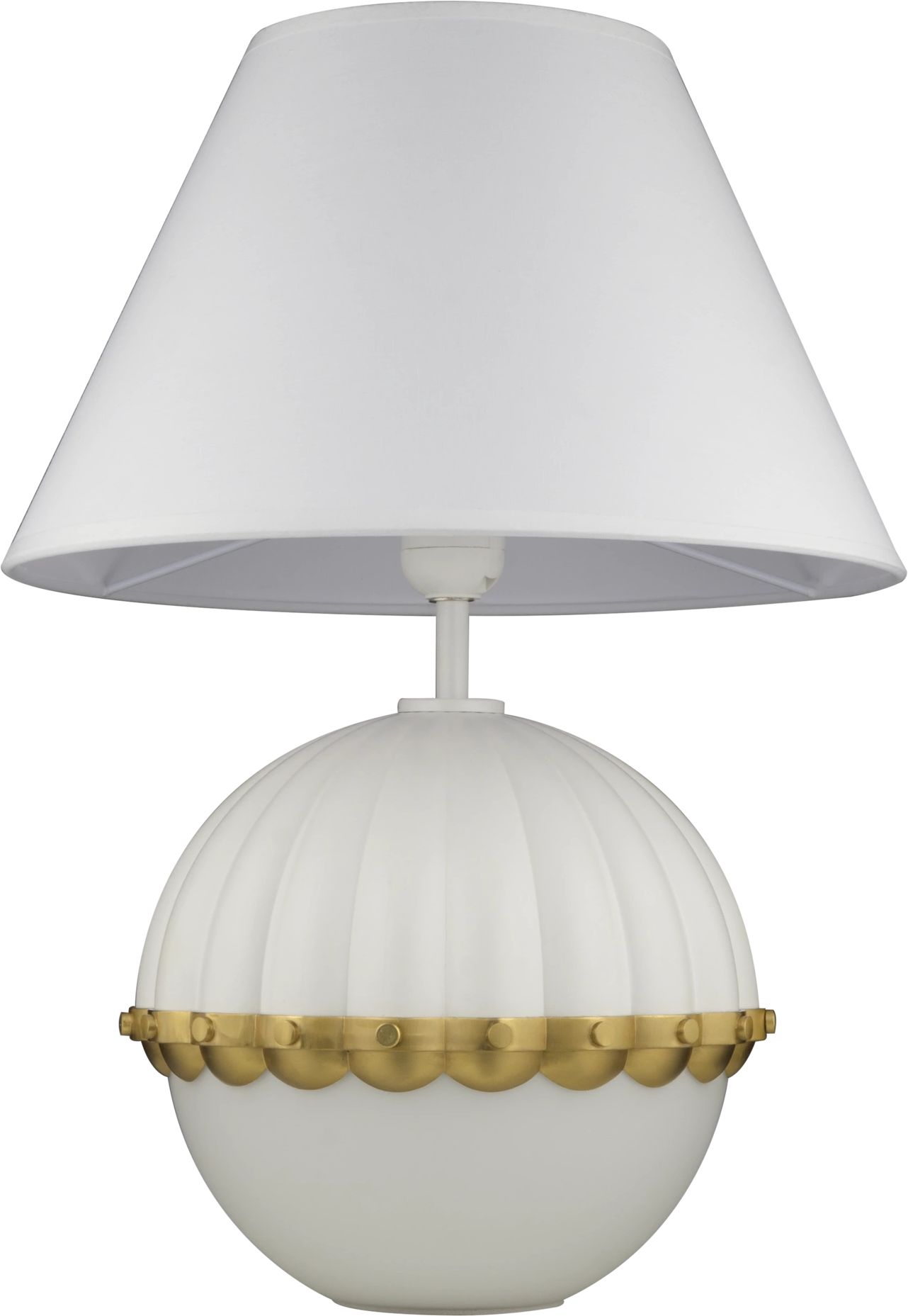 CosmoLight Pralines lampa stołowa 1x40W biały/mosiądz T01268WH