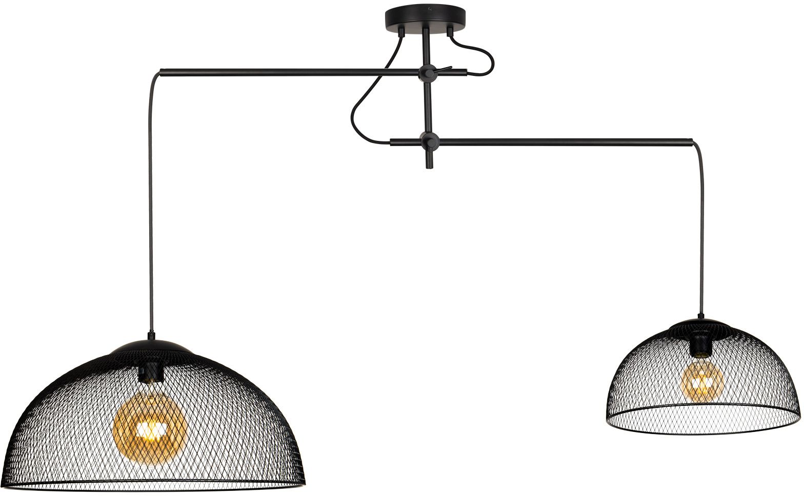 MaxLight Concept lampa wisząca 2x60W czarna P0455