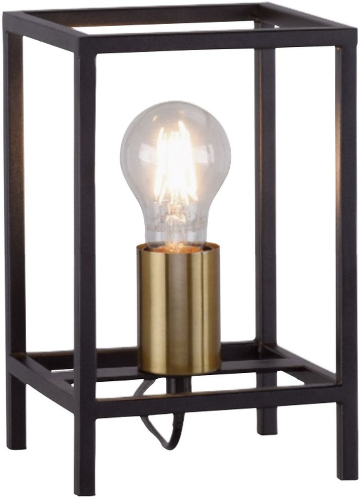 Just Light Fabio lampa stołowa 1x60W czarny/mosiądz mat 15812-60