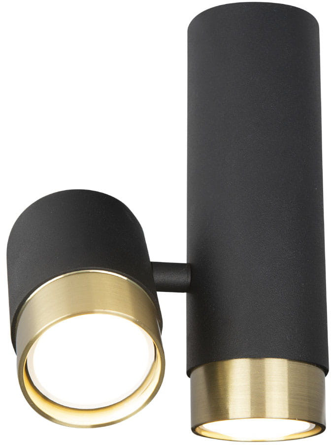 MaxLight Puma lampa podsufitowa 2x5W czarny/złoty C0195