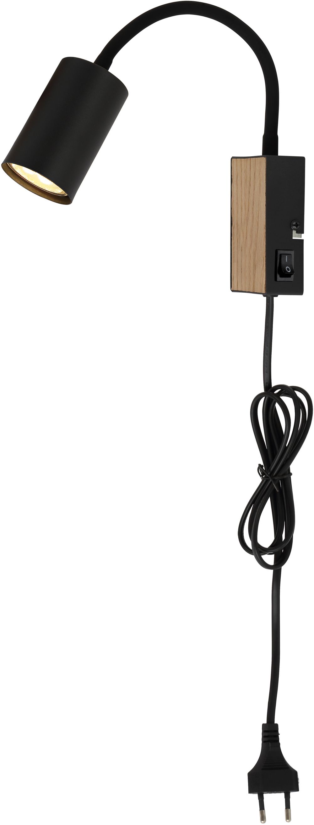 Globo Lighting Robby kinkiet 1x35 W czarny-drewno 57911WBW