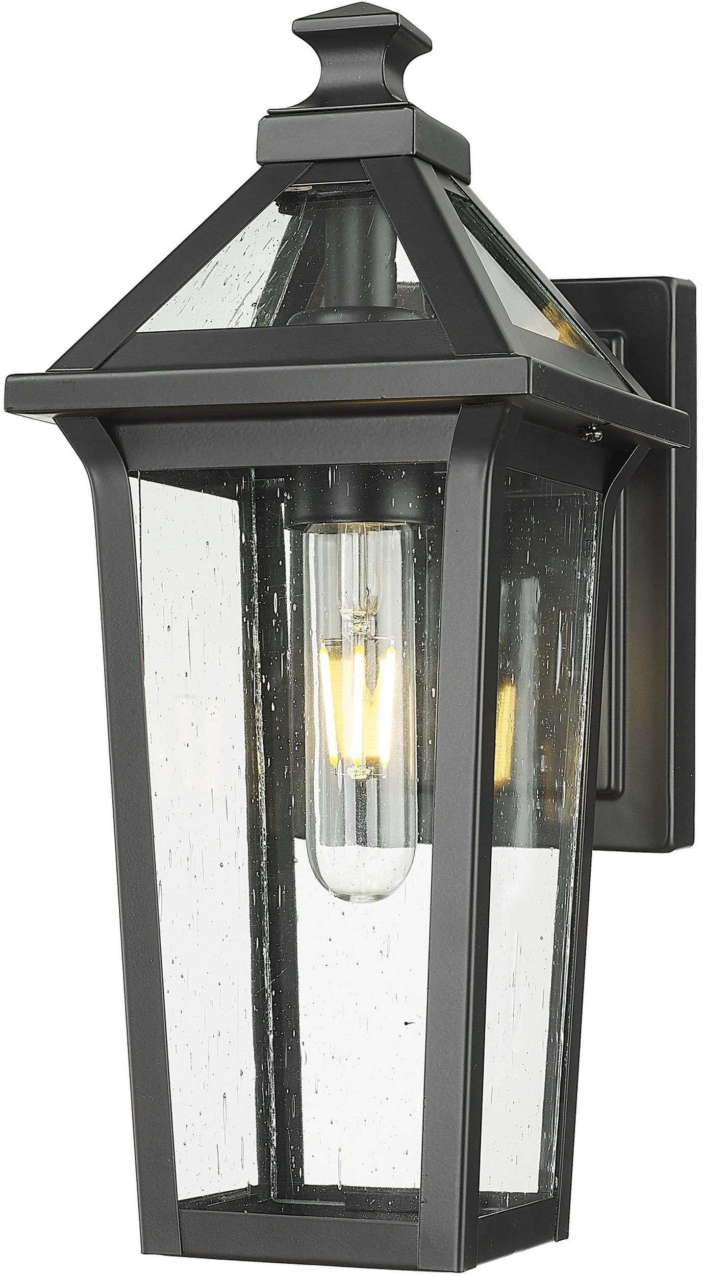 CosmoLight Zurich kinkiet zewnętrzny 1x60W czarny mat W01609BK