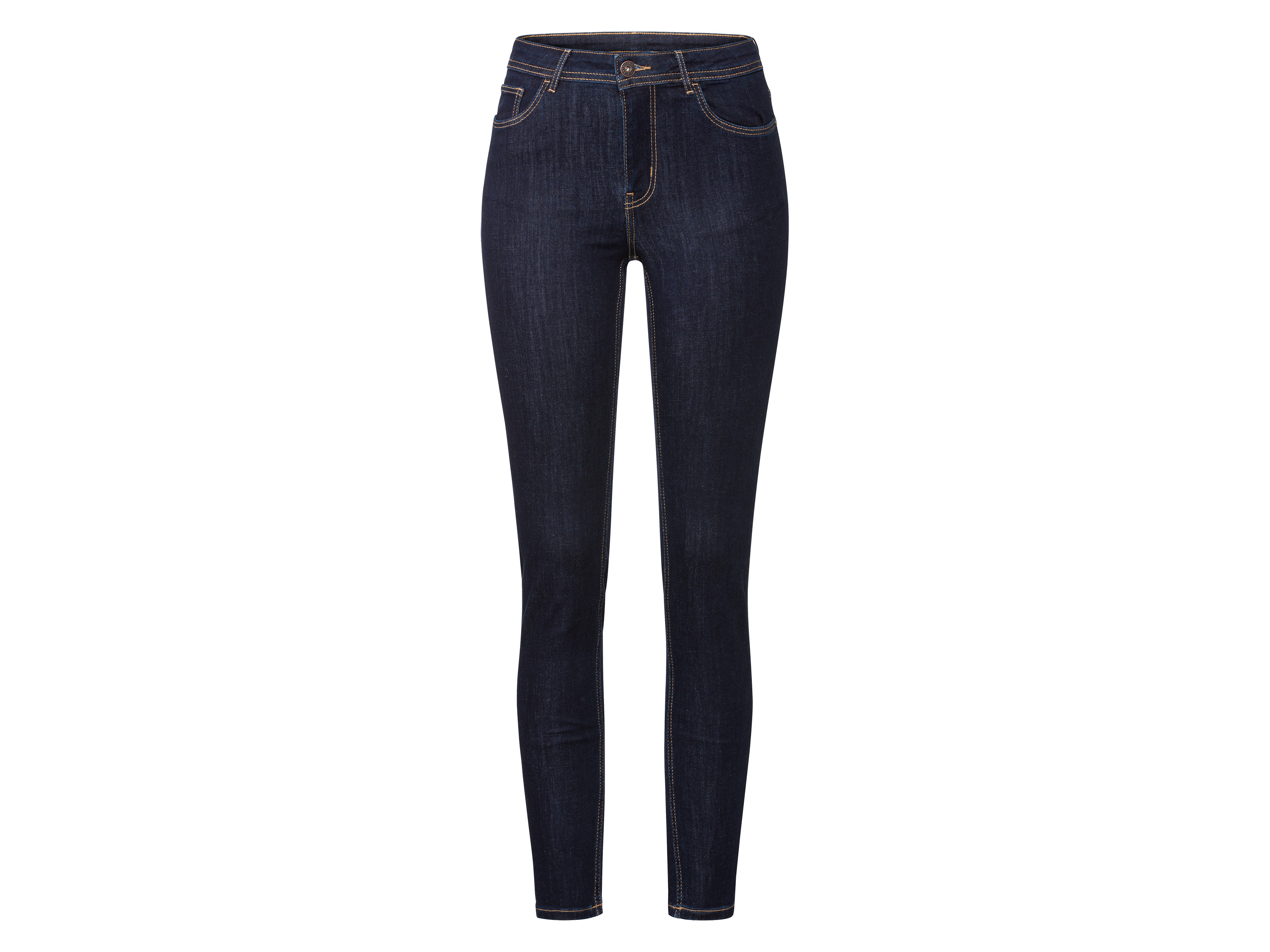 esmara Jeansy damskie z bawełną, Super Skinny Fit 38, regularna długość, Ciemnoniebieski