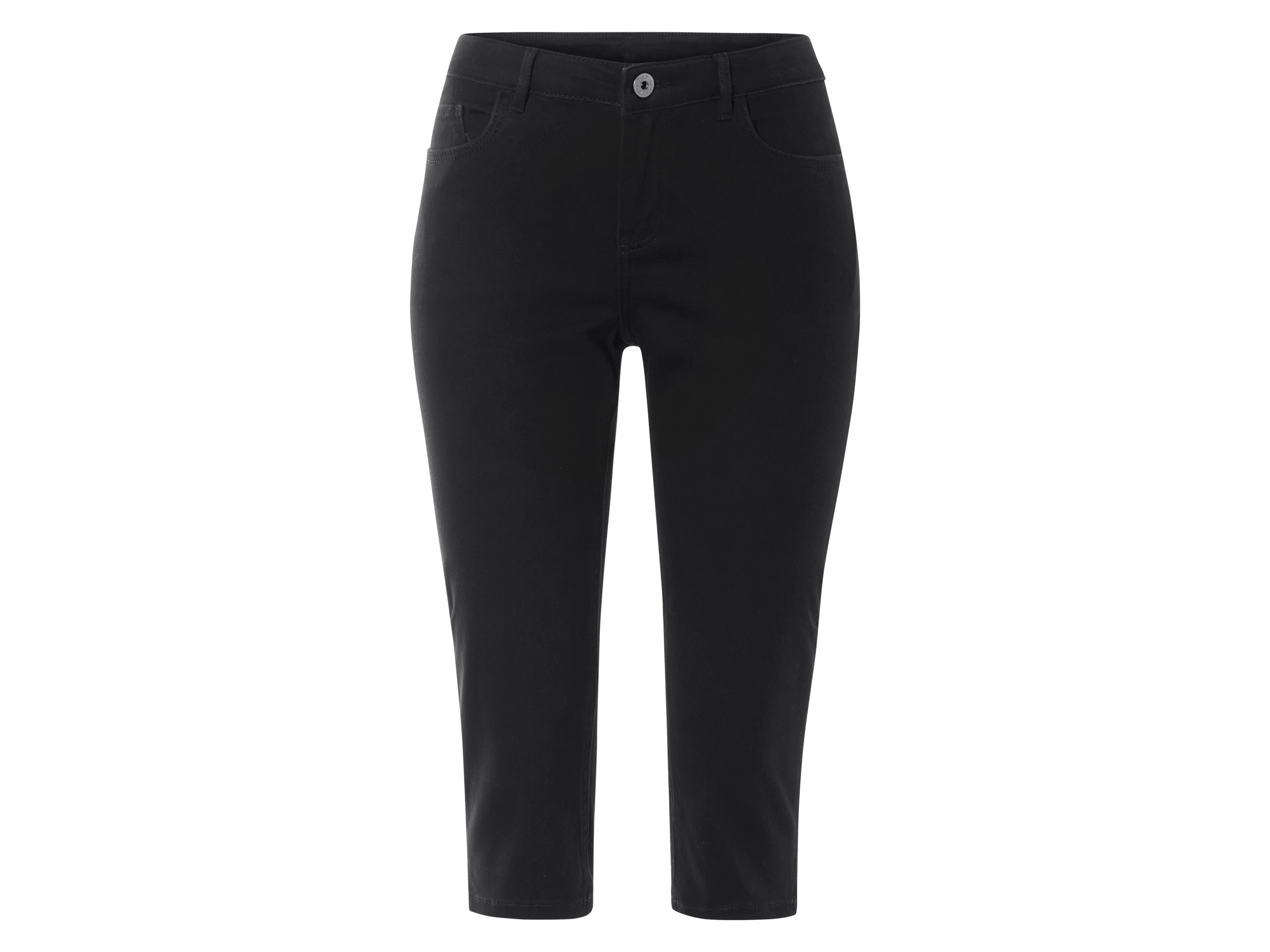 esmara Jeansy damskie capri super skinny Czarny, 34