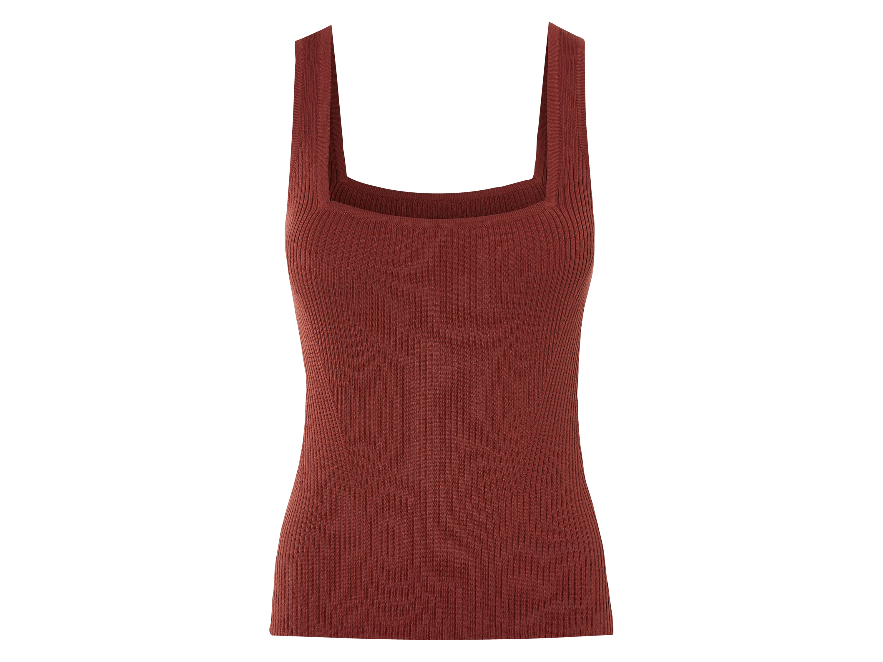 esmara Top damski z dzianiny swetrowej Czerwony, L44/46