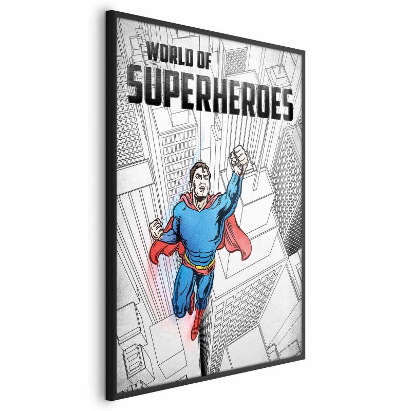 Plakat Artgeist Superheroes 21x30 cm z ramą czarną 1 szt