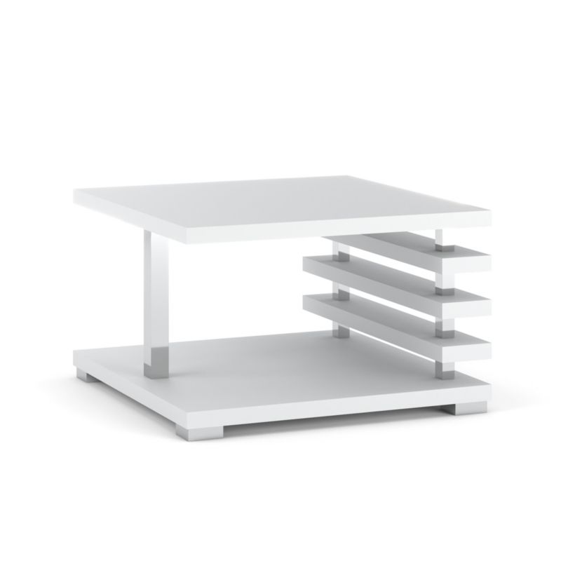 Stolik Hurtownia-Mebli Kwadratowy kawowy Nosto 60cm Biały Mat 60x60x31 cm 1szt.