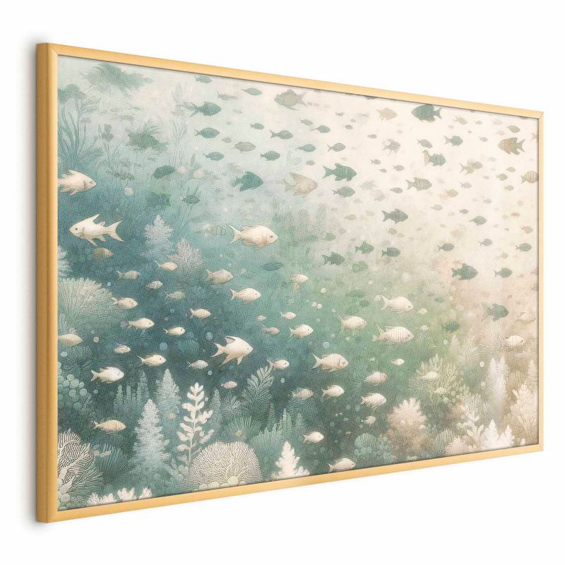 Plakat Artgeist Morski świat 60x40 cm z ramą złotą 1 szt