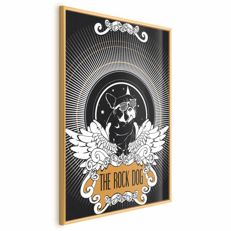 Plakat Artgeist The Rock Dog 40x60 cm z ramą złotą 1 szt