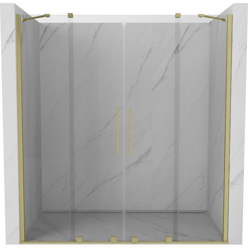 Drzwi prysznicowe przesuwane Mexen Velar złote 180x200 cm 1 szt.