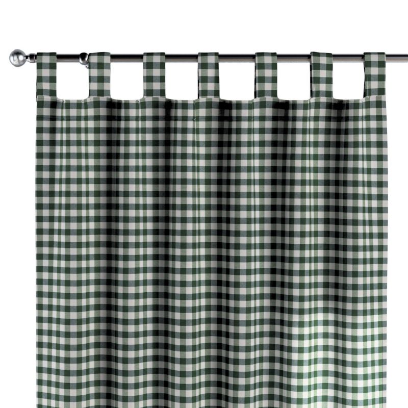 Zasłona na szelkach 1 szt. 130 x 245 cm Dekoria zielono-biała kratka (1,5x1,5cm) 1 szt.