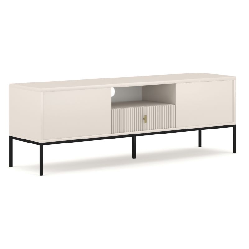 Szafka Rtv Marcos 154 cm Ryflowana z Szufladą Kaszmir 1 szt